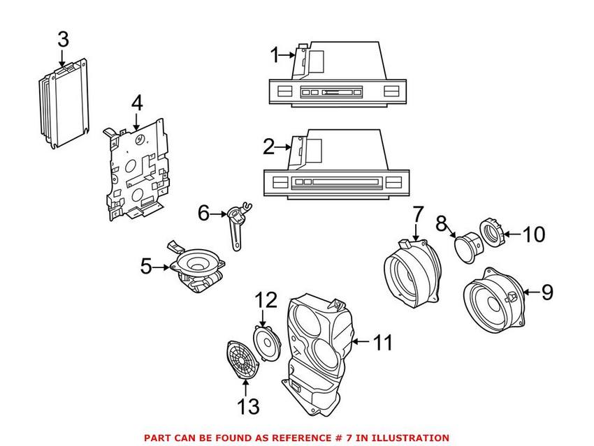 BMW Speaker - Front Driver Side (Mid-Range) (HiFi) 65138380581